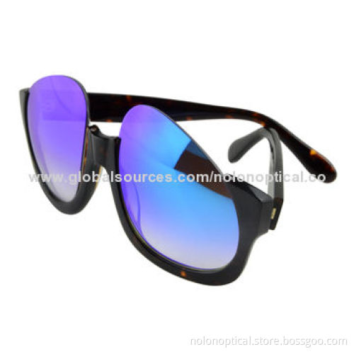 Party Joke Club Sunglasses with Mirrored Blue Sunlens